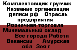 Комплектовщик-грузчик › Название организации ­ диписи.рф › Отрасль предприятия ­ Розничная торговля › Минимальный оклад ­ 28 000 - Все города Работа » Вакансии   . Амурская обл.,Зея г.